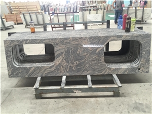 China Granite Counter Top and Island Top,Polished Wave Granite Solid Surface Kitchen Top