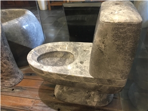 Grey Marble Bath Toilet,Polished Bath Toilet from China