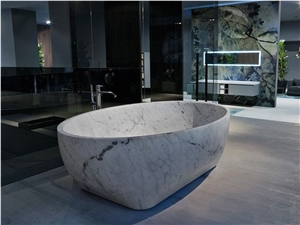 Honed Black Marble Bathtubs Nero Marquina Stone Bathtubs for Hotel