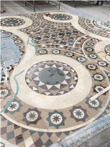 Round Waterjet Medallions/ Mosaic Floor Medallion