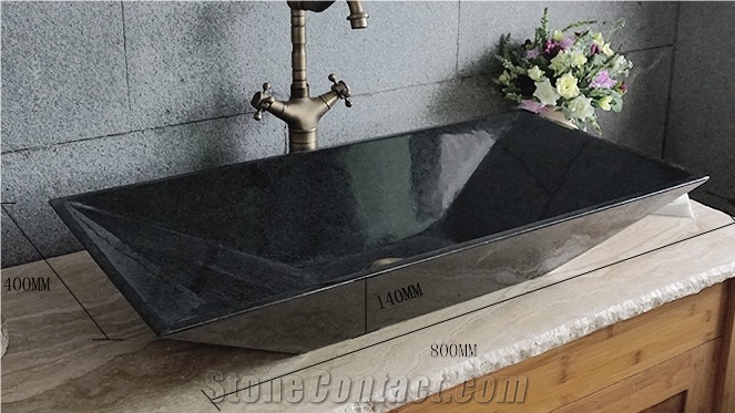 Square Sink & Wash Basin, Black Granite Sinks & Basins