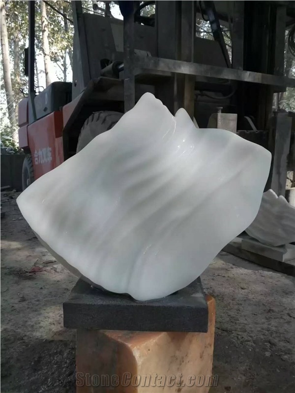 White Marble Busts Marble White Jade Abstract Art Sculpture for Decor