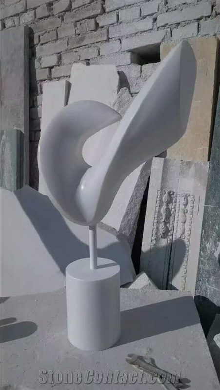 White Marble Statues Marble Arabescato Garden Sculpture for Decor
