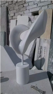 White Marble Statues Marble Arabescato Garden Sculpture for Decor