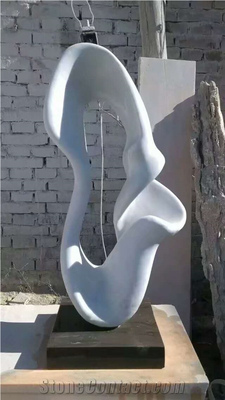 White Onyx Abstract Art Sculpture for Garden Sculpture