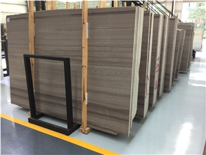 China Grey Athens Wood Marble Polished Big Slab Cut to Size Wall Floor Covering Tiles /Skirting Natural Building Material for Hotel Project