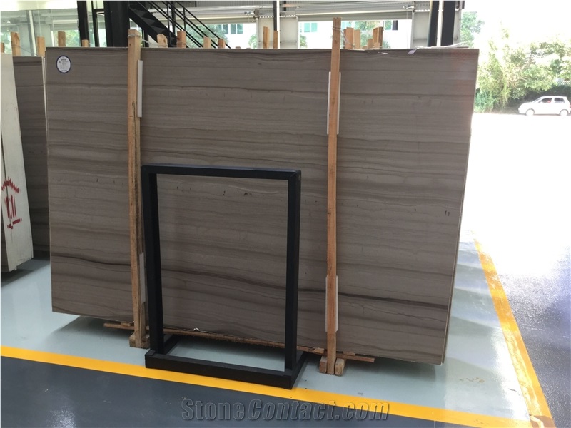 China Grey Athens Wood Marble Polished Big Slab Cut to Size Wall Floor Covering Tiles /Skirting Natural Building Material for Hotel Project