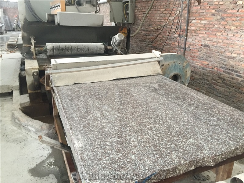 Polished Natural Stone China Quarry Manufactory G664, G3564 Luoyuan Bainbrook Brown Red Granite Flamed Chinese Sunset Pink Slabs Tiles Paving, Wall Cladding Covering, Landscaping Decoration Building