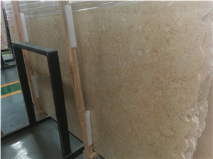 Beige or Yellow Limestone Polished Slab and Tile
