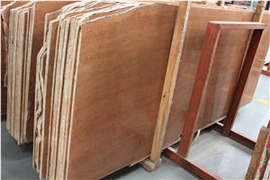 Hot Sale Wooden Brown Polishing Marble Slab and Tile
