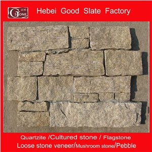 China Yellow Quartzite Ledge Panels,Loose Stone
