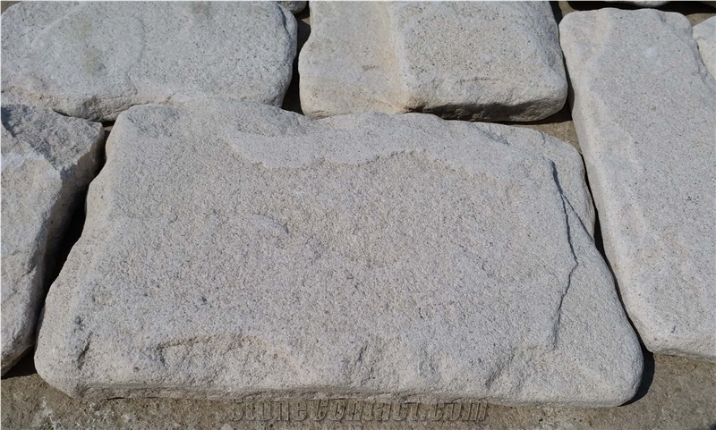 White Sandstone Tumbled Cube Stone & Pavers
