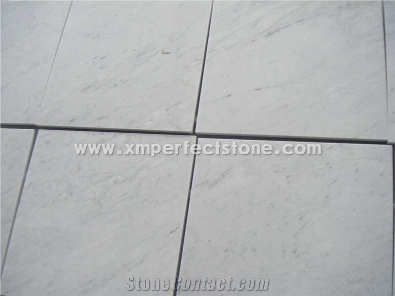 12"X12"X1/4" Carrara Marble Tiles/White Carrera/Polished & Honed Branco Carrara