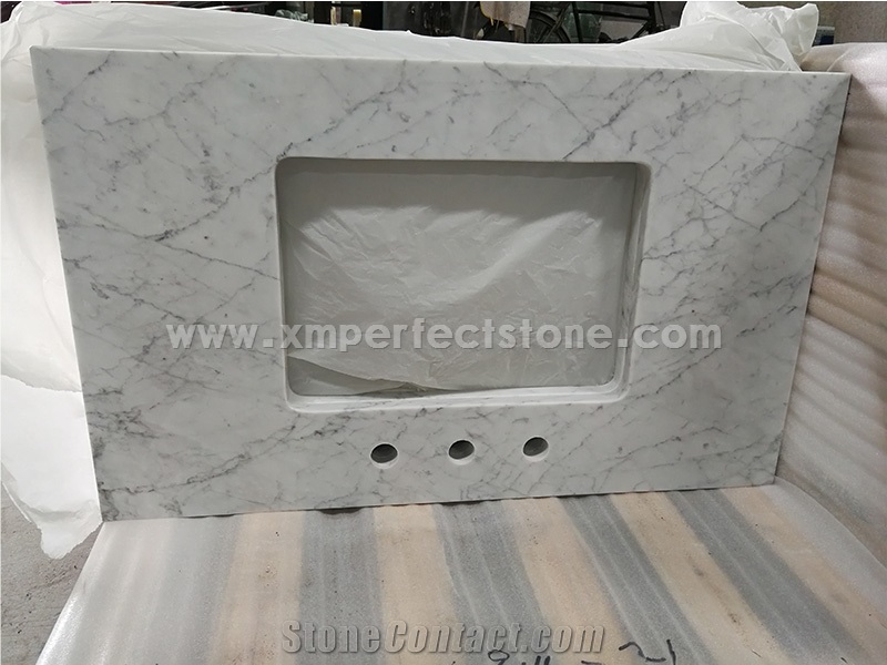 24 X22 ,60 X22 One Sink ,Carrara White Marble Top,Vanity Top/Countertop