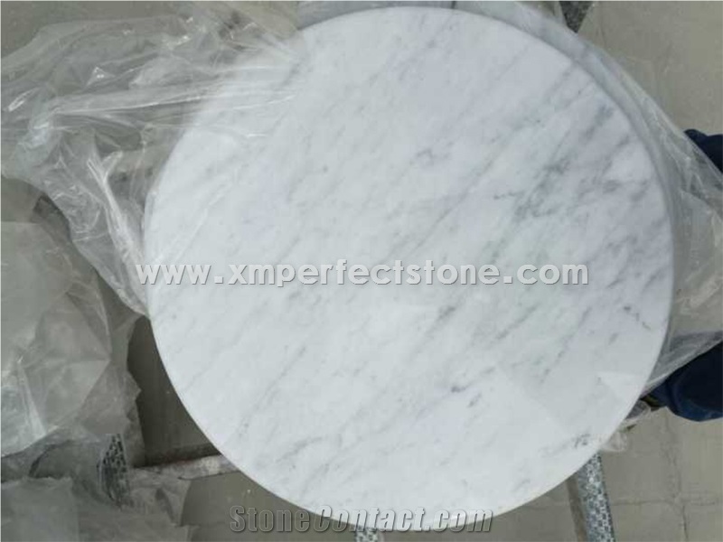 60/80/100 cm Dia Carrara Marble Round Coffee Table ,Dinning Table Tops Prices