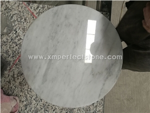 A Quality Bianco Carrara White Marble Round Kitchen Table / Marble Coffee Table 60 /80/100 Dia /25+ Marble Circle Table / White Marble Dining Table Set / Marble Furniture