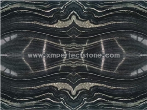 Antique Wood Marble Slabs/Black Zebra Marble Tiles/Black Wooden Natural Marble