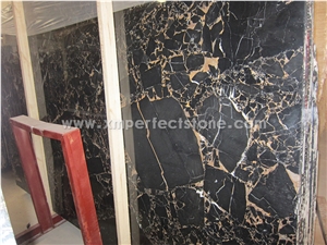 Black Portoro Marble 1.8-3 cm Slabs / Chinese Black Nero Portoro / Portoro Gold Marble for Bar Counter for Home / Cheap Marble Black Slab with Gold Veins /Polished and Honed Slabs for Wholesales