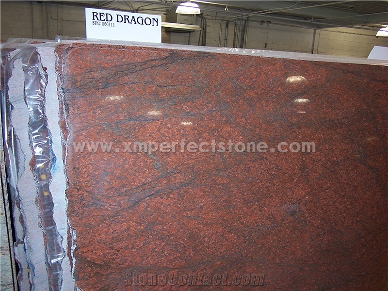 Brazil Red Dragon Granite Gang Saw Slab(Low Price)