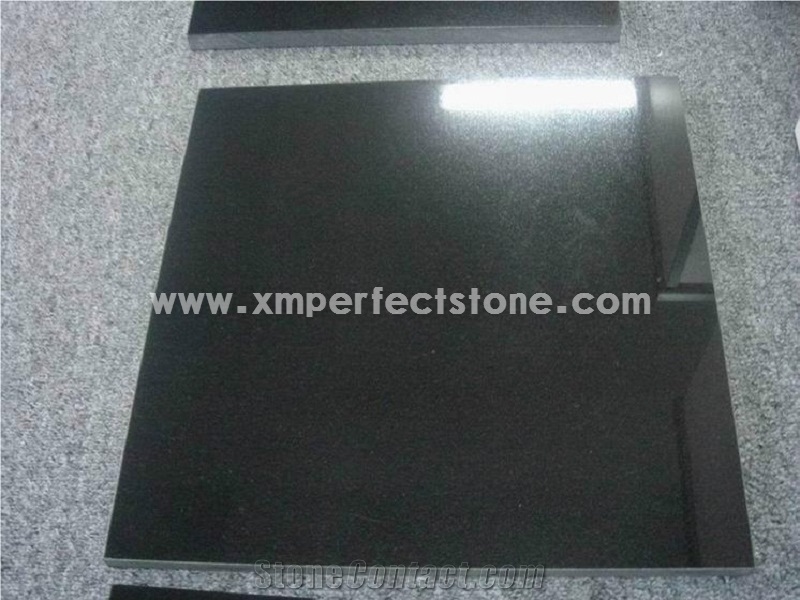 China Shanxi Black Granite Polished Tiles /24x24 Granite Tile / Shanxi Black Granite Slabs / Shanxi Black Countertop / Black Absolute Granite Countertop