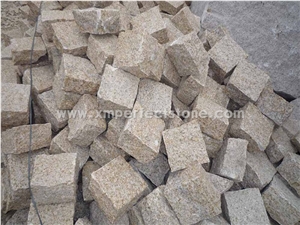 Chinese Granite Cobble Stone / Cube Stone / Red Paving Stones / Recycled Granite Pavers /Cobble Paving Blocks