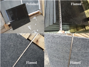 Chinese Mongolian Black Granite Cut to Size Kind Of Stones / Granite Floor Tiles 600x600 / Polished Flamed Granite Tiles