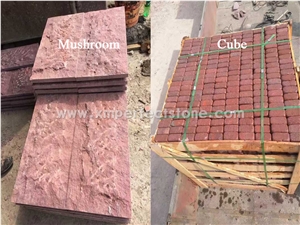Chinese Quarry New Red Granite Price / Granite Paving Sealer / Outdoor Paving Tiles / Curb Granite / Mushroom Stone for Wall Tiles / Exterior Tile for Driveway Decorative / Quarry Tiles for Sale