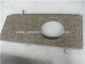 Chinese Tropical Brown Granite Vanity Top/High Polished Brown Granite Tops/China Gold Diamond Granite