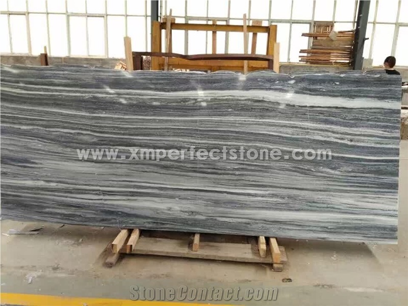 Grey Blue Wood Vein Marble Slabs/Crystal Wood Marble/Blue Wooden Marble