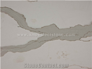 Polished Calacatta White Artificial Stone Quartz Countertops,Kicthen Countertops