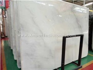 Polished Guangxi White Marble Big Slabs/China Carrara White Marble Slab/White Marble with Grey Veins