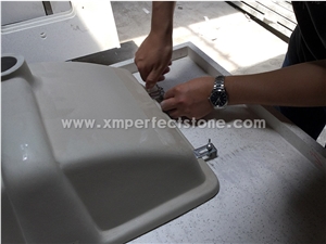 Pure White Quartz Kitchen Countertops/Pure White Quartz Kithen Island Top/Pure White Engineered Quartz Tops
