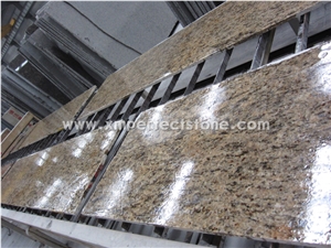 Santa Cecilia Classic Granite Slabs/Brazil Gold Granite for Floor/Polished Juparana Santa Cecilia Granite