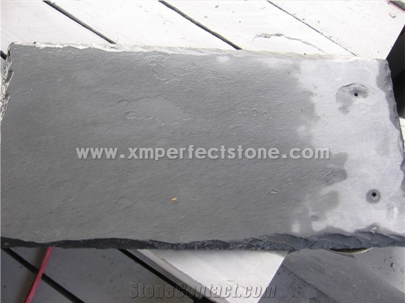 Slate Roofing Tile/ Chinese Slate Roofing Tiles/Dark Grey Slate Roof Tiles/Square Roof Covering and Coating/Stone Roofing/Natural Stone
