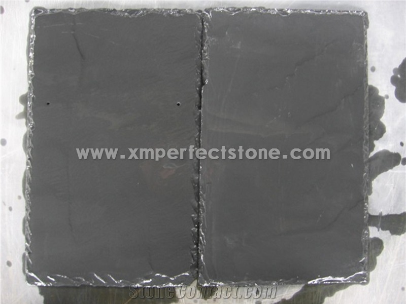 Small Size Black Slate Roof Tiles 20x30mm