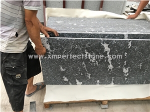 Snow Grey Granite Small Slabs/Mist Black Via Lactea/China Jet Mist Granite Tiles