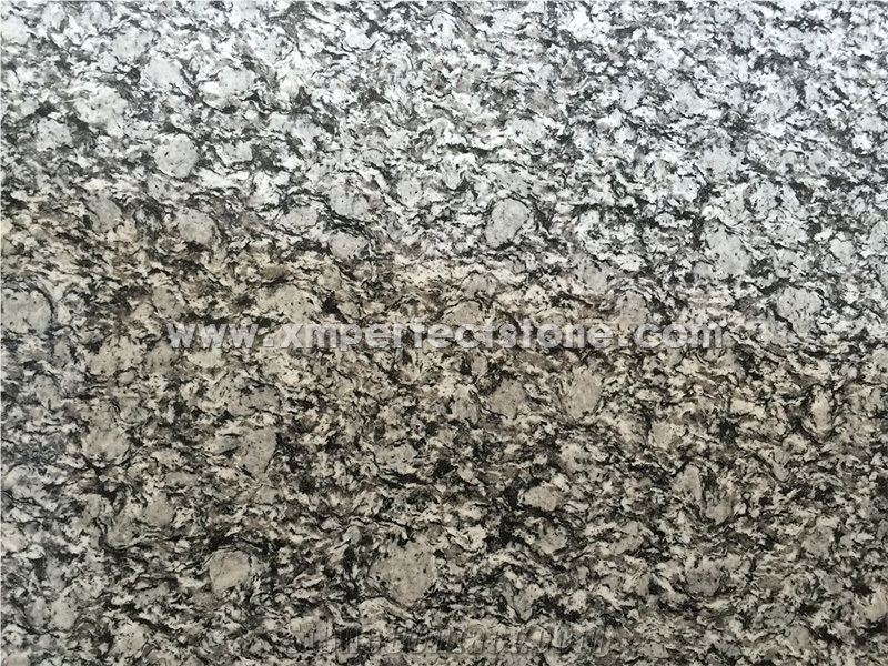 Spray White Granite Slabs/Water Wave Granite/Sea Wave Granite Bug Slab