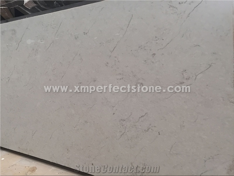 V142 China Factory Engineered Pure Popular White, 3000*1600mm*30mm Low Price Quartz Slabs Tiles Flooring Products
