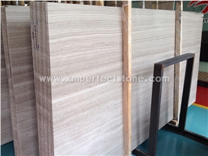 White Serpeggiante Marble from China / Stone Veneer for Interior Walls / White Wood Flooring / 1.8-2cm Thick White Wood Vien Marble Slabs