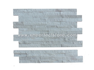 White Wood Slate with Chip Edge 600*150mm Cultured Slate Stone for Wall Cladding