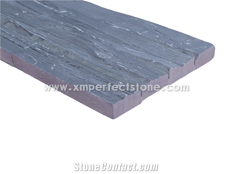 Xingzi Black Slate Cultured Stone/Split Surface Slate Tiles/Cultured Slate for Wall Cladding