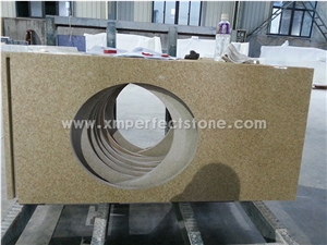 Yellow Quartz Stone Bath Top/Engineered Stone/Artificial Stone/Solid Surface Silestone Vanity Top