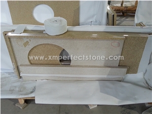 Yellow Quartz Stone Bath Top/Engineered Stone/Artificial Stone/Solid Surface Silestone Vanity Top