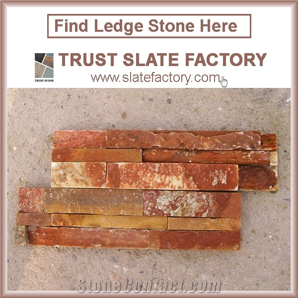 China High Quality Slate Ledgestone Veneer,Stacked Stone Veneer,Thin Stone Veneer