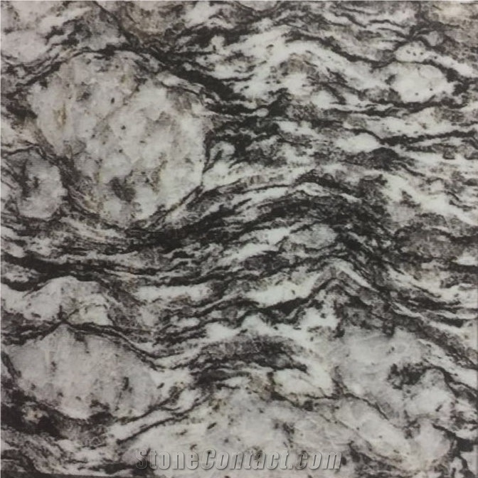 Spray White Granite Slabs Tiles, China Grey Granite