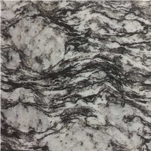 Spray White Granite Slabs Tiles, China Grey Granite