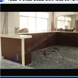 2017 Hot Selling Large Bar Counter Wooden Artificial Stone Bar Top