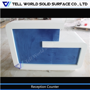 Acrylic Solid Surface Modern Reception Counter