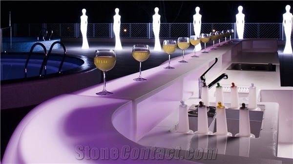 Artificial Marble Stone Used Nightclub Bar Furniture For Sale From