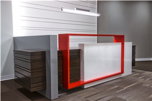 Commercial New Design Acrylic Solid Surface Modern Reception Counter